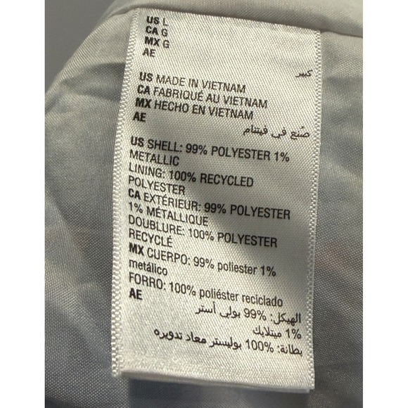 ON 34th Multicolor Tweed Mini Skirt Size L Silver Thread Shiny Shimmer Stretchy - Picture 10 of 10